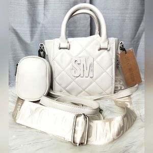 NWT STEVE MADDEN chalk white bbabi crossbody bag